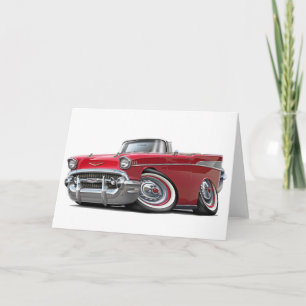Chevy Belair röd cabriolet 1957 Kort