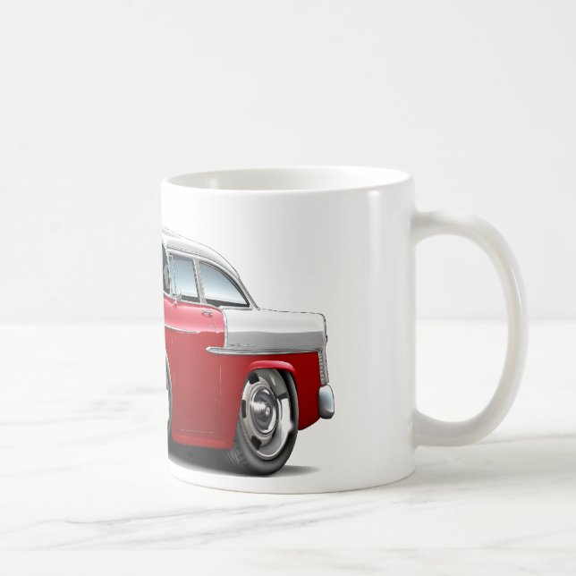 Chevy Belair Röd-Vit bil 1955 Kaffemugg (Höger)