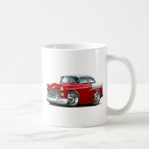 Chevy Belair Röd-Vit bil 1955 Kaffemugg