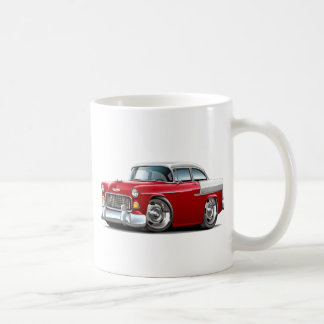 Chevy Belair Röd-Vit bil 1955 Kaffemugg