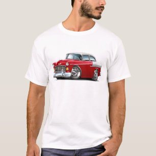 Chevy Belair Röd-Vit bil 1955 Tee Shirt