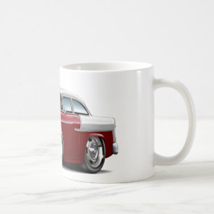 Chevy Belair Rödbrun-Vit bil 1955 Kaffemugg