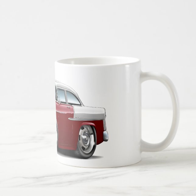 Chevy Belair Rödbrun-Vit bil 1955 Kaffemugg (Höger)
