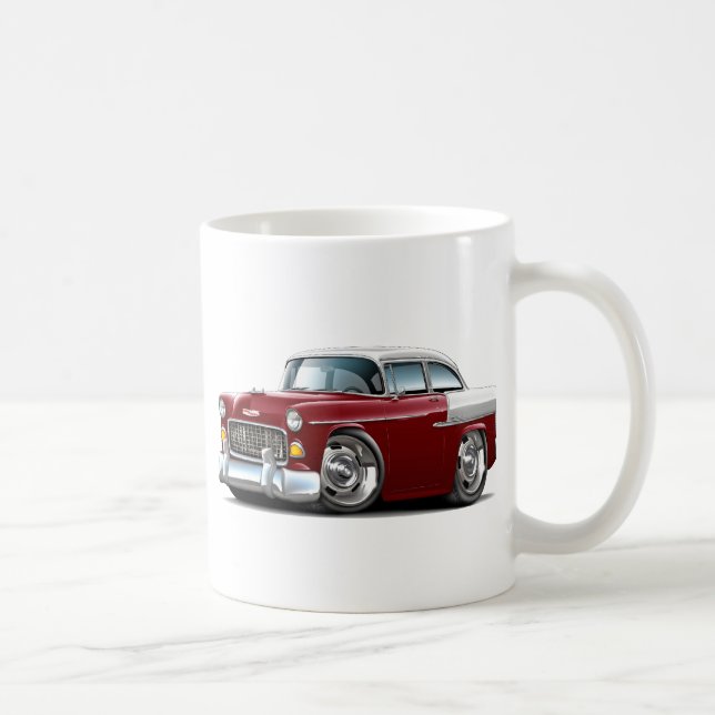 Chevy Belair Rödbrun-Vit bil 1955 Kaffemugg (Höger)