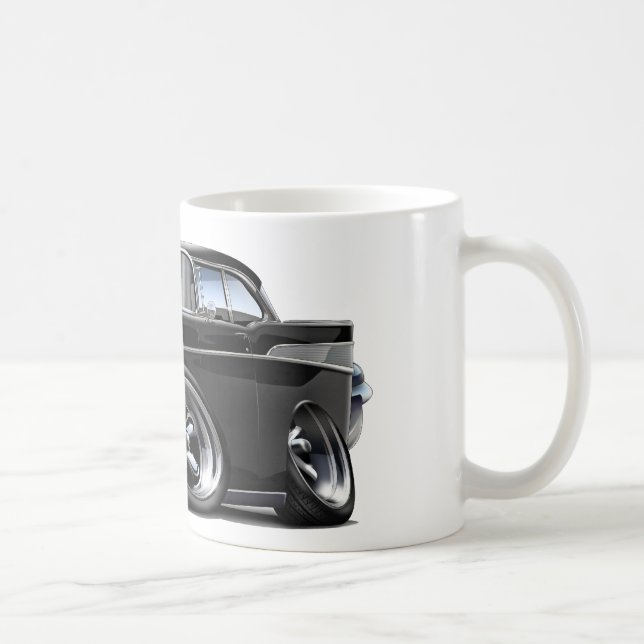 Chevy Belair svart hot rod 1957 Kaffemugg (Höger)