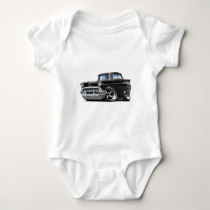 Chevy Belair svart hot rod 1957 T-shirt