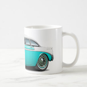 Chevy Belair Turkos-Vit bil 1956 Kaffemugg