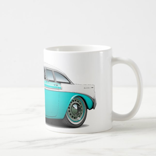 Chevy Belair Turkos-Vit bil 1956 Kaffemugg (Höger)