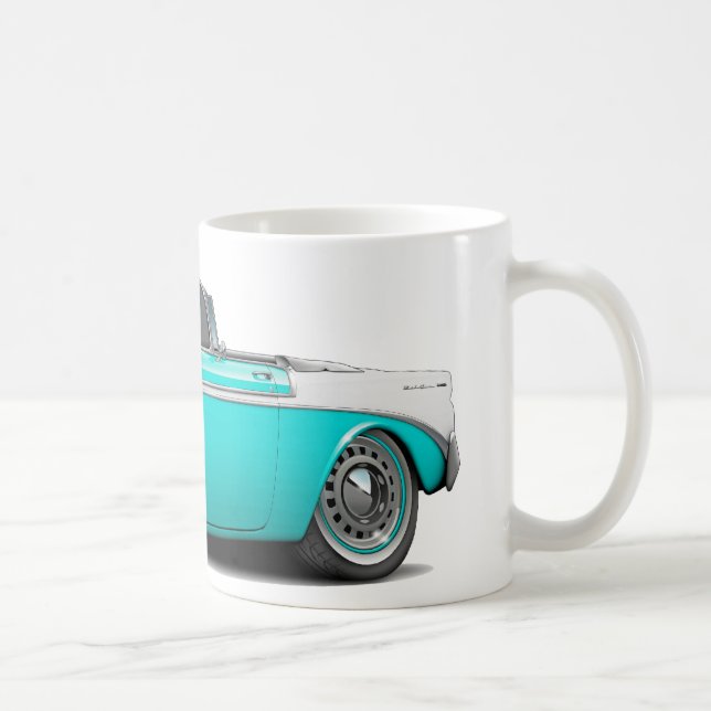Chevy Belair Turkos-Vit cabriolet 1956 Kaffemugg (Höger)