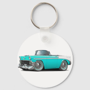 Chevy Belair Turkos-Vit cabriolet 1956 Nyckelring