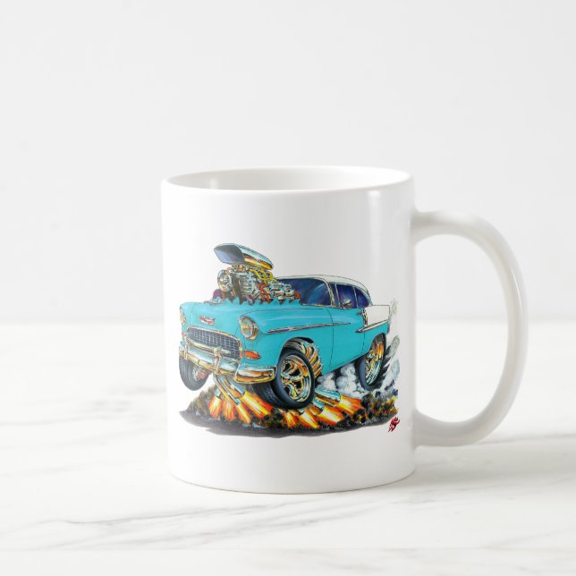 Chevy Belair turkosbil 1955 Kaffemugg (Höger)