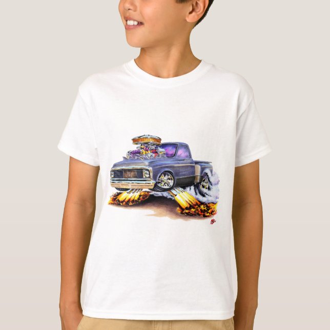 Chevy C10 grå färglastbil 1970-72 T Shirt (Framsida)