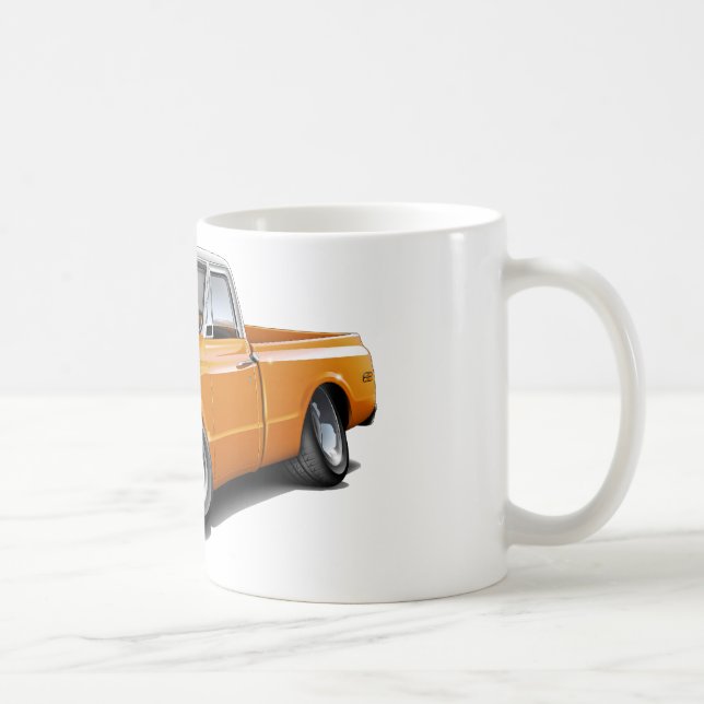Chevy C10 Orange-Vit bästa lastbil 1970-72 Kaffemugg (Höger)