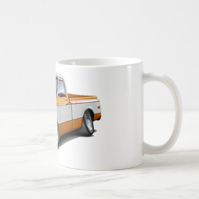 Chevy C10 Orange-Vit lastbil 1970-72 Kaffemugg (Höger)