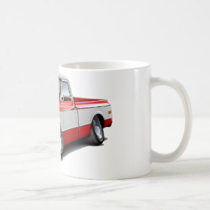 Chevy C10 Röd-Vit lastbil 1970-72 Kaffemugg