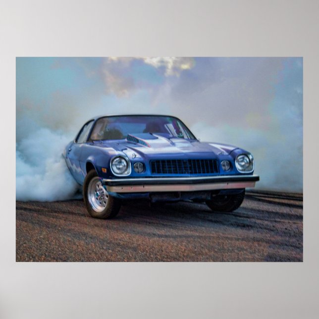 Chevy Camaro burnout Poster (Framsidan)