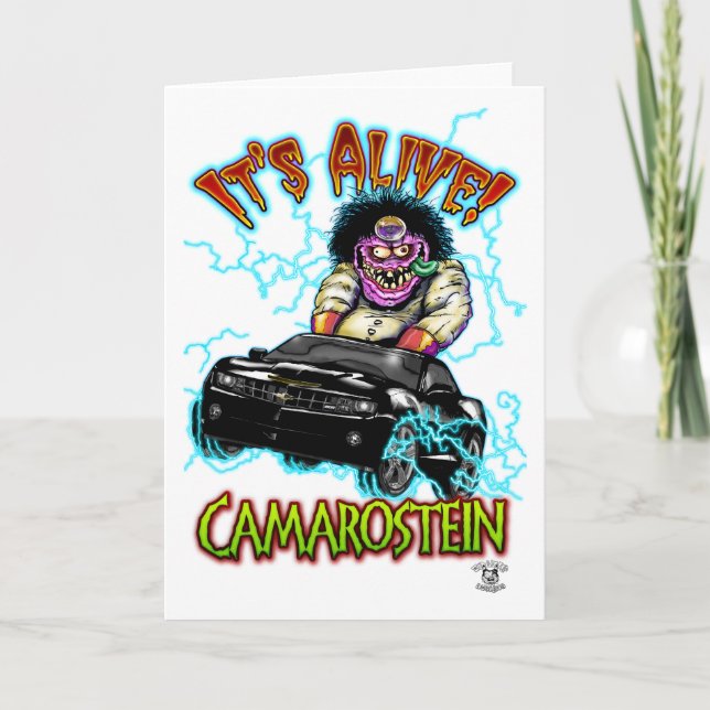 Chevy Camaro svart SS Kort (Framsida)