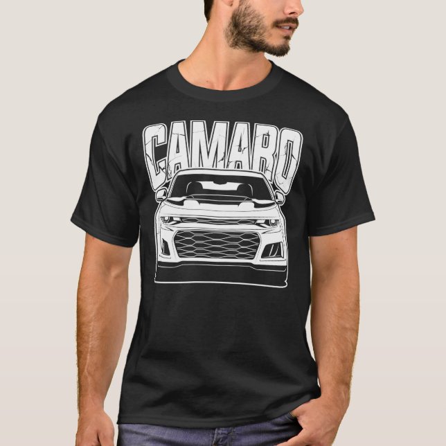 Chevy Camaro ZL1 White Print Essential T-Shirt (Framsida)