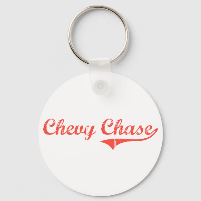 Chevy Chase Maryland Classic Design Nyckelring (Framsida)