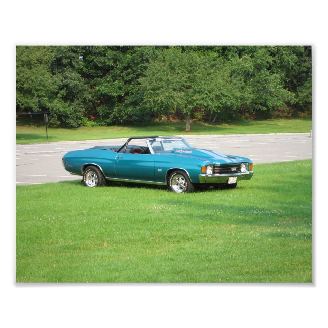 Chevy Chevelle Photo Print i tidigt 1970 Fototryck (Framsidan)