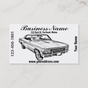 Chevy Chevelle SS 396 illustration 1966 Visitkort