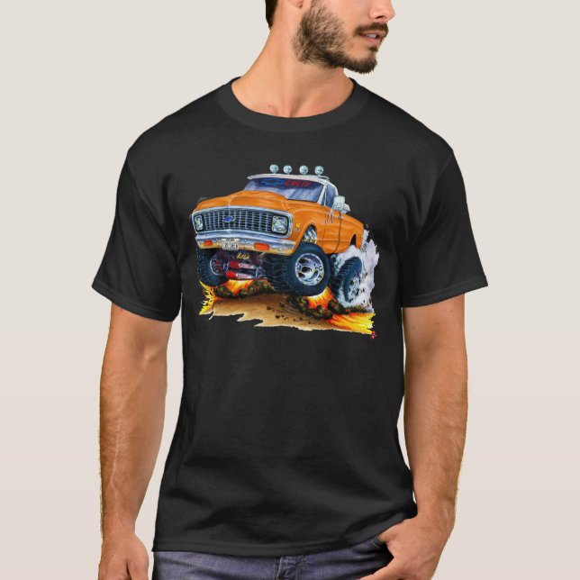 Chevy CK1500 orange lastbil 1970-72 Tee (Framsida)