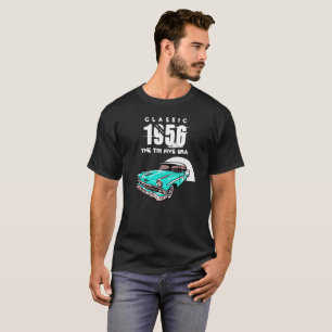 Chevy Classic 1956 Tri 5 ERA Car Aqua White T Shirt
