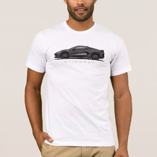 Chevy Corvette C8 Svart Illustration T Shirt