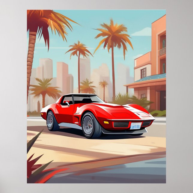 Chevy Corvette Poster (Framsidan)