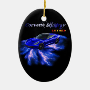 Chevy: Corvette Stingray 2013 Julgransprydnad Keramik