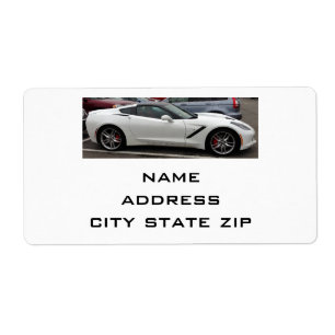 "CHEVY CORVETTE STINGRAY"-ADRESSETIKETTER FRAKTSEDEL