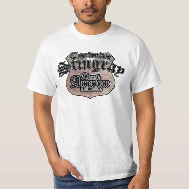 Chevy Corvette Stingrayklassiker - urblekta toner Tee (Framsida)