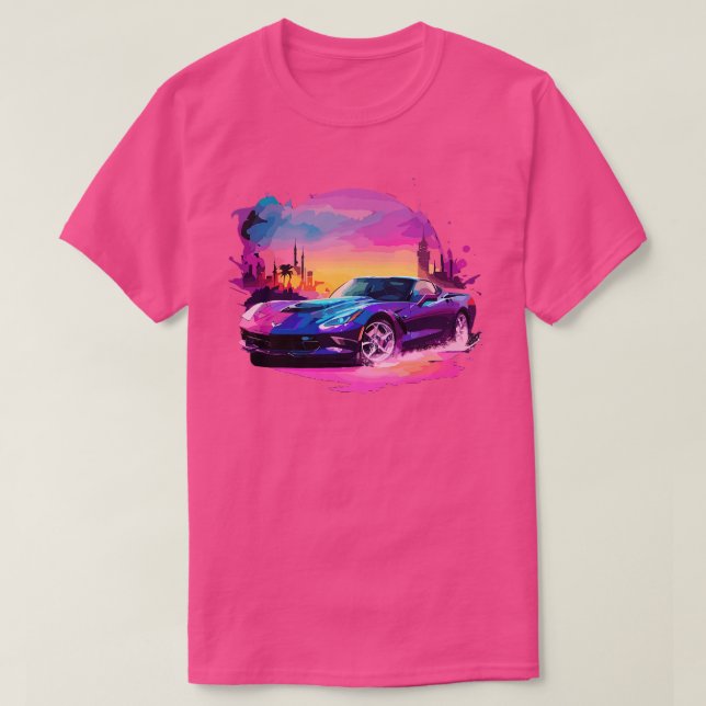Chevy Corvette T Shirt (Design framsida)