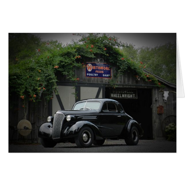 Chevy Coupe 1937 Hälsningskort (Framsidan Horizontal)