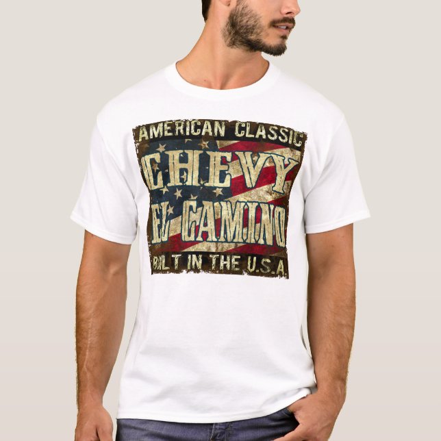 Chevy El Camino - klassikerbil som byggas i USA T-shirt (Framsida)