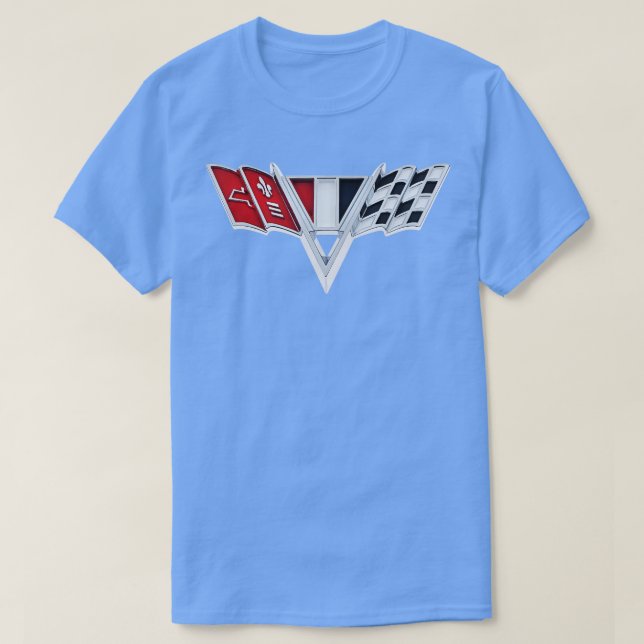 Chevy Flagga Fender Eblem T Shirt (Design framsida)