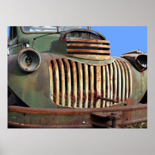 Chevy Grille, Guld Backe Poster