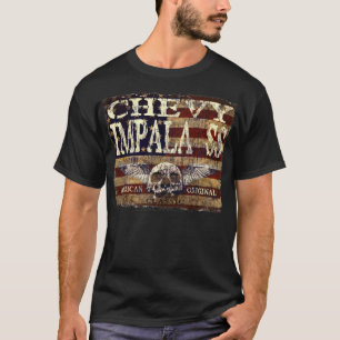 Chevy IImpala SS design mot eroderad flagga T-shirt