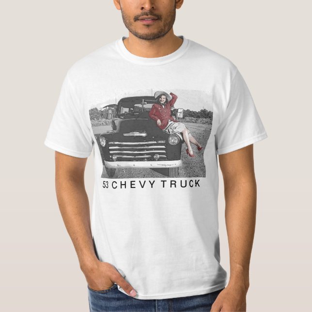 Chevy lastbil 1953 t-shirt (Framsida)
