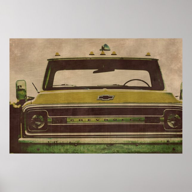 Chevy lastbil Vintage struktur poster (Framsidan)