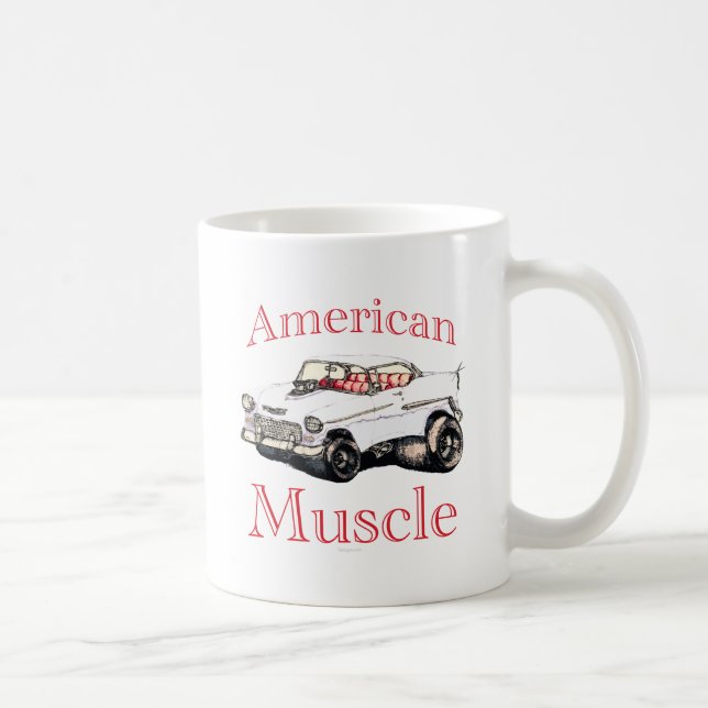 chevy muskel för amerikan 55 kaffemugg (Höger)