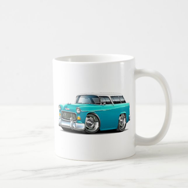 Chevy NomadTurkos-Vit bil 1955 Kaffemugg (Höger)