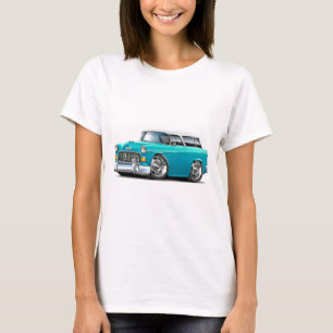 Chevy NomadTurkos-Vit bil 1955 T-shirt