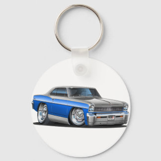 Chevy Nova Blue-Grått Car Nyckelring