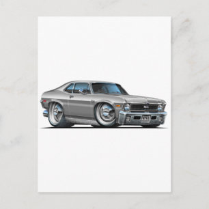 Chevy Nova Silver Car Vykort
