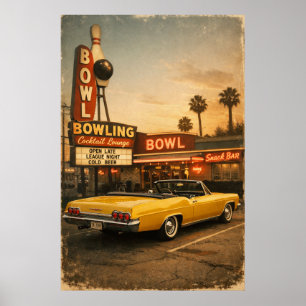 Chevy på Bowlinghallen - Vintage Poster