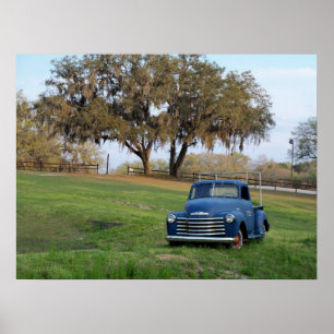 Chevy Pickup Lastbil Chevrolet Land Lastbil Photo Poster