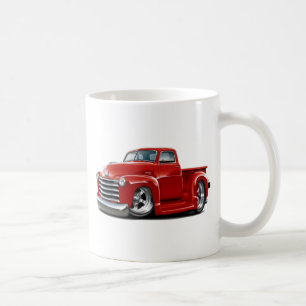 Chevy röd lastbil 1950-52 kaffemugg