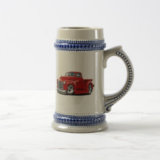 Chevy röd lastbil 1950-52 sejdel