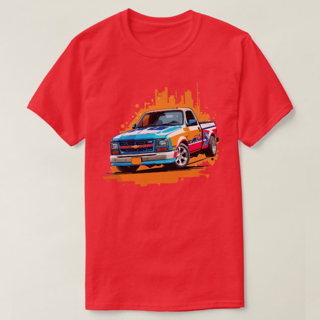 Chevy S10 Drag Lastbil 1 T Shirt (Design framsida)